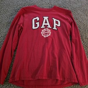 GAP Kids Bold Red Long Sleeve Tee